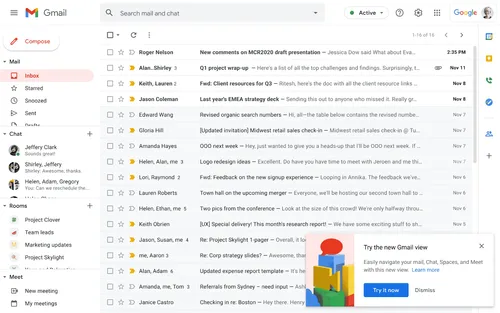 new gmail view 2