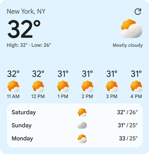 new google weather widgets 2