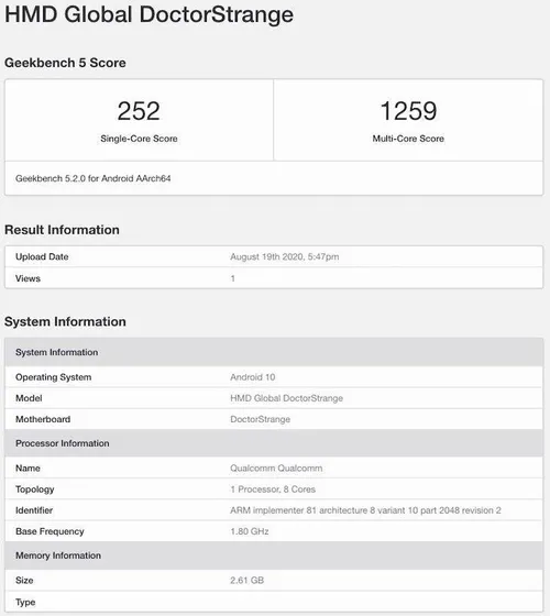 nokia 3 4 geekbench image