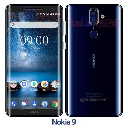 nokia 9 polished blue sketched image leak
