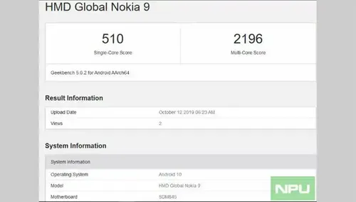nokia 9 pureview geekbench