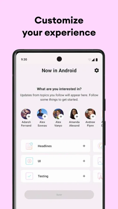 now in android app 1