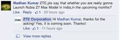 nubia z7 india launch