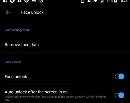oneplus 5 face unlock