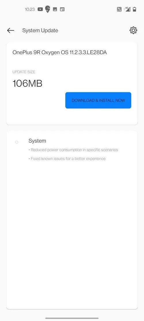oneplus 9r oxygenos 11233 update