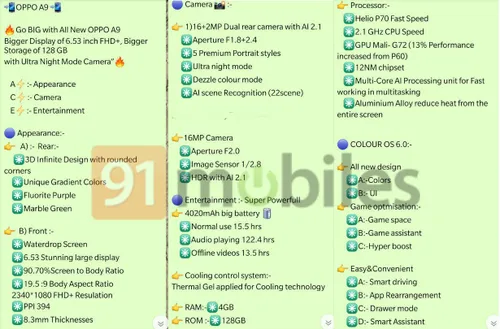 oppo a9 india