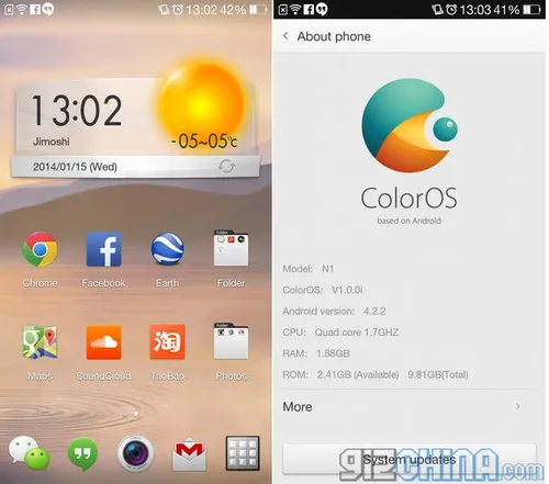 oppo n1 colour os