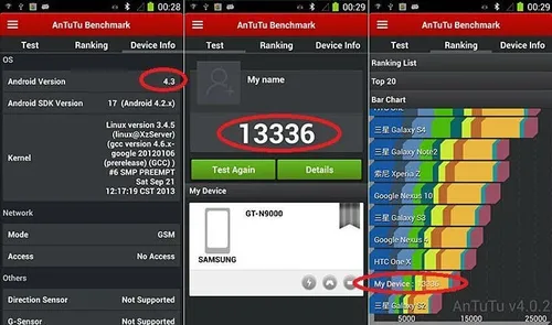 orientphone n3 i9000 samsung galaxy note 3 alternative antutu