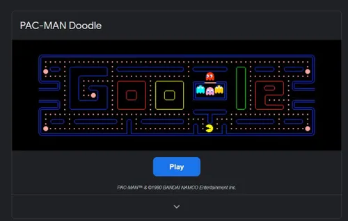 pac man google game