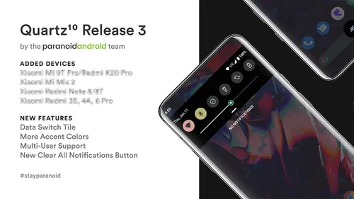 paranoid android quartz 3 android 10 xiaomi redmi