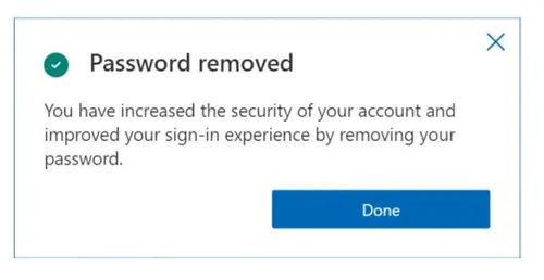 password remobed