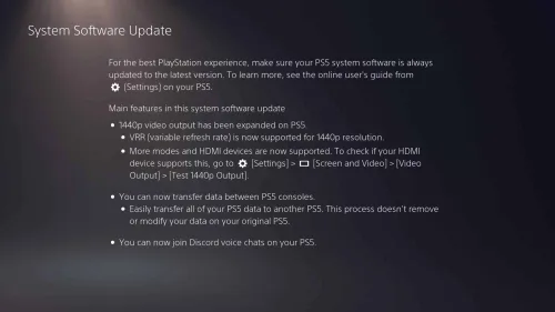 playstation 5 system update 2301