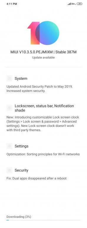 poco f1 10350 update changelog