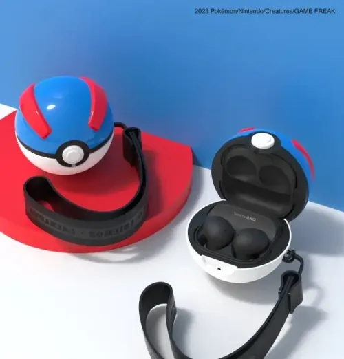 poke ball shaped galaxy buds headphone case b
