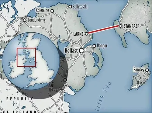 proposed bridge or tunnel between portpatrick in scotland and larne in county antrim