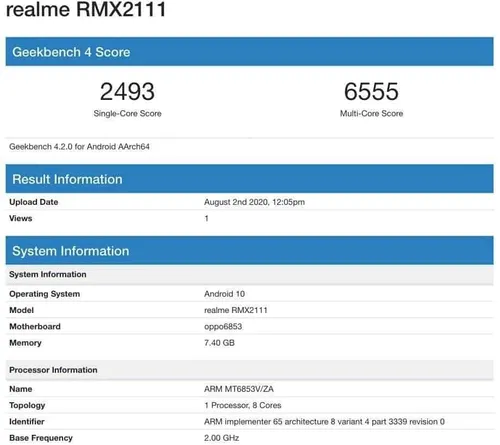 realme rmx2111 geekbench