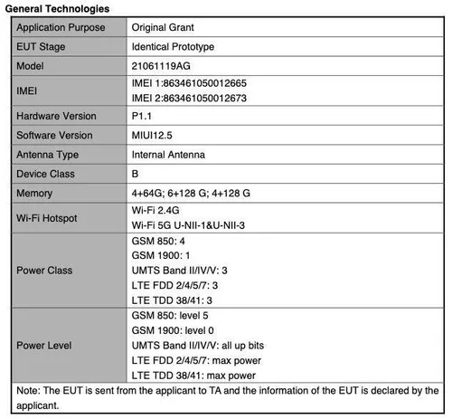 redmi 10 fcc documentation