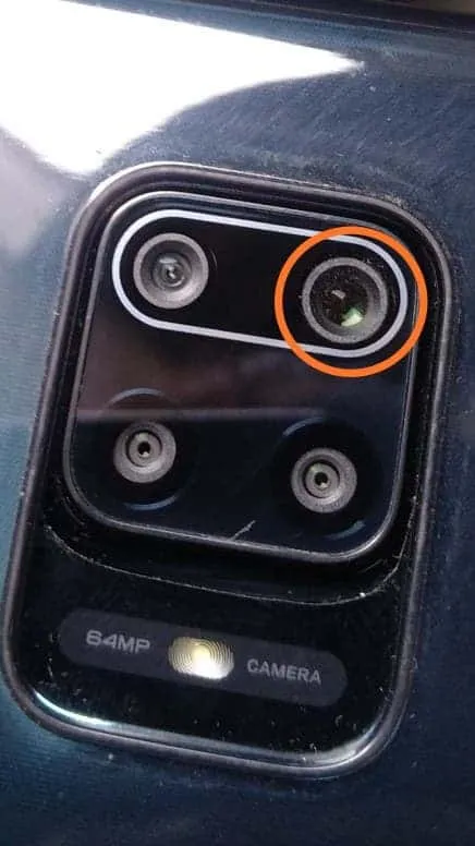 redmi note9 camera dust image