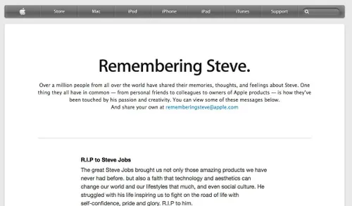 remembering steve apple page