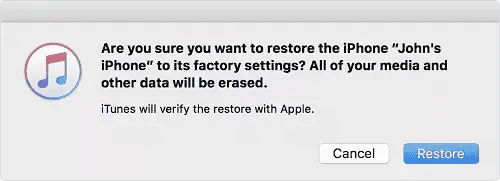 restore iphone via itunes