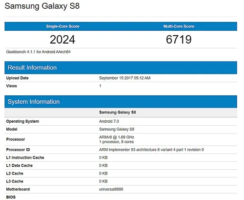 s8 geekbench
