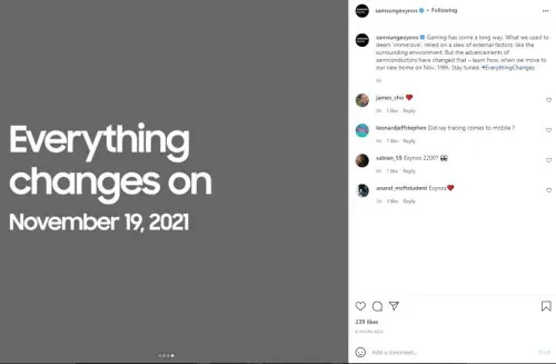 samsung exynos gaming november 19 1000w 654h