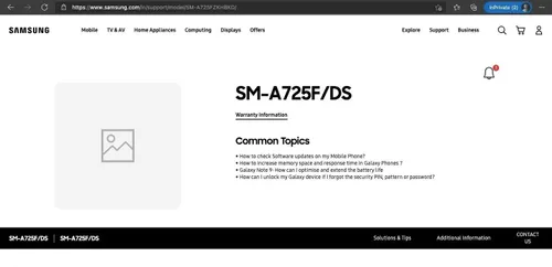 samsung galaxy a72 support page india
