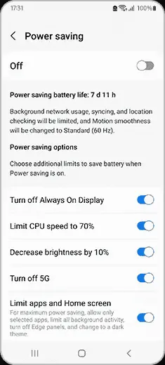 samsung galaxy power saving 1jp