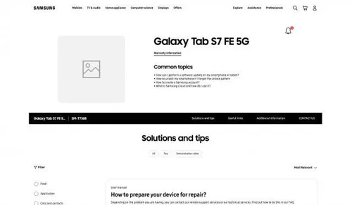 samsung galaxy tab s7 fe 5g a