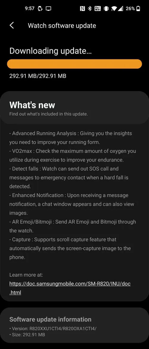 samsung galaxy watch active 2 tizen 55 one ui 20 update india changelog