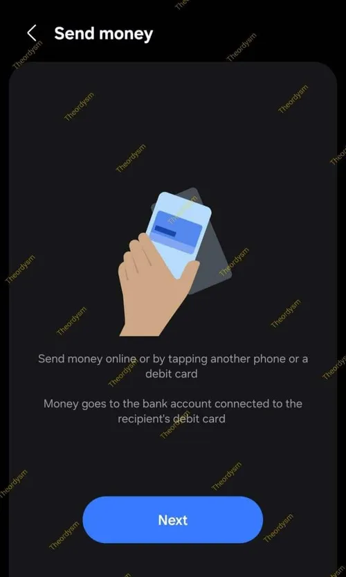 samsung walllet send money featu