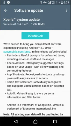 screenshot 2017 11 25 image from sony xperia xz and xzs receiving android 8 0 oreo update