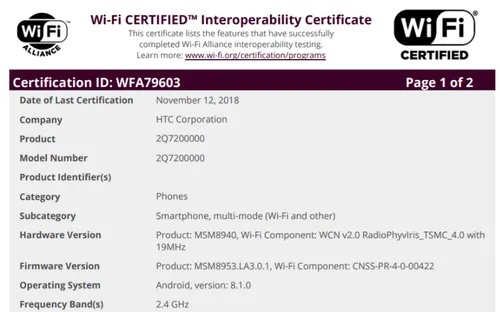screenshot 2018 11 13 image from htcs next mid ranger gets certified with android 8 1 oreo snapdragon 435