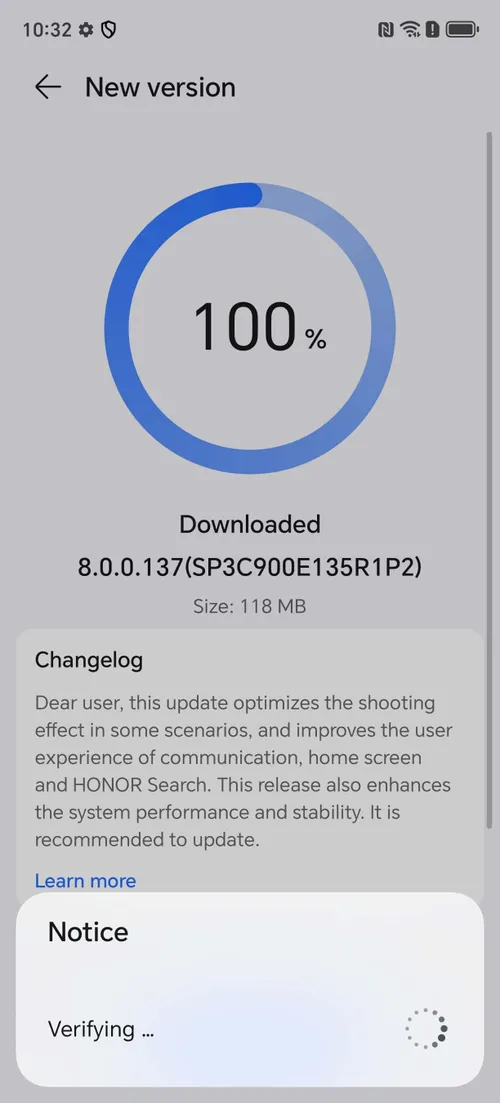 screenshot 20250105 223253 com hihonor ouc firmwarenewversionactivity
