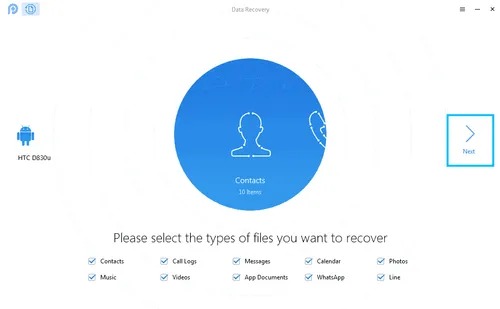 select files to recover