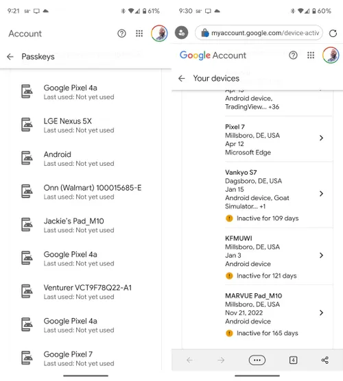 setting up google passkeys