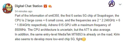 snapdragon sm6350 chipset details