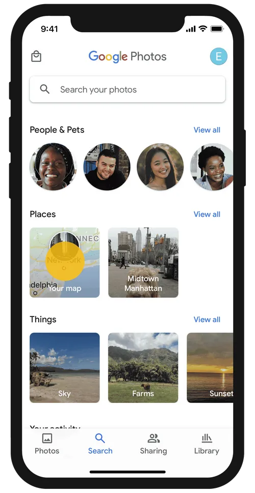 sort by person google photos