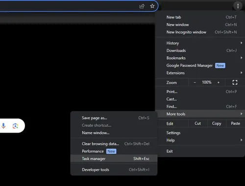 task manager on google chrome