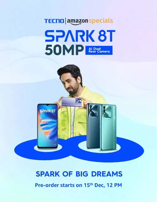 tecno spark 8t india launch ayushmaan khurana