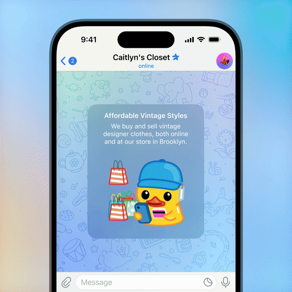 telegram business start page