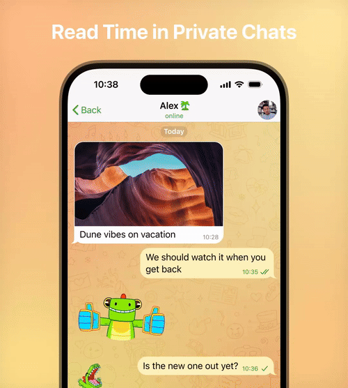 telegram read time in private chats
