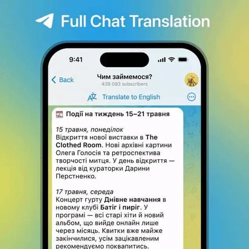 telegram translating entire chat