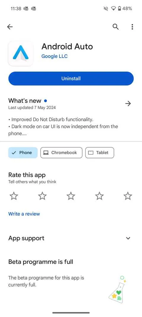update android auto 2