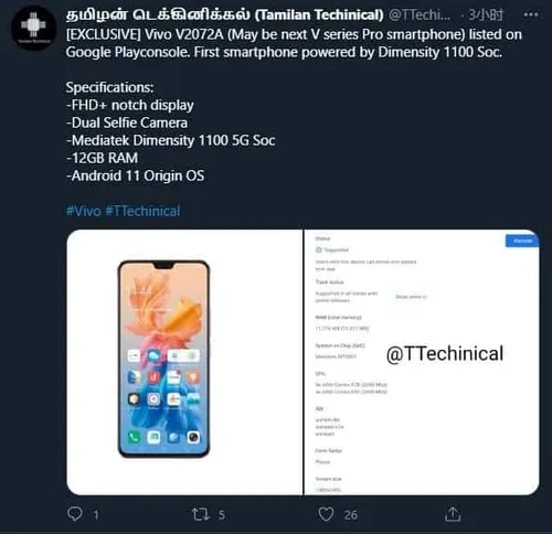 vivo dimensity 1100 a