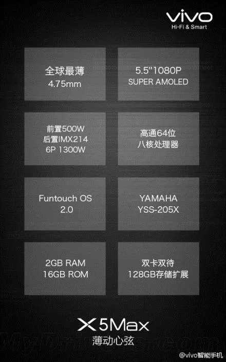 vivo x5 max specs