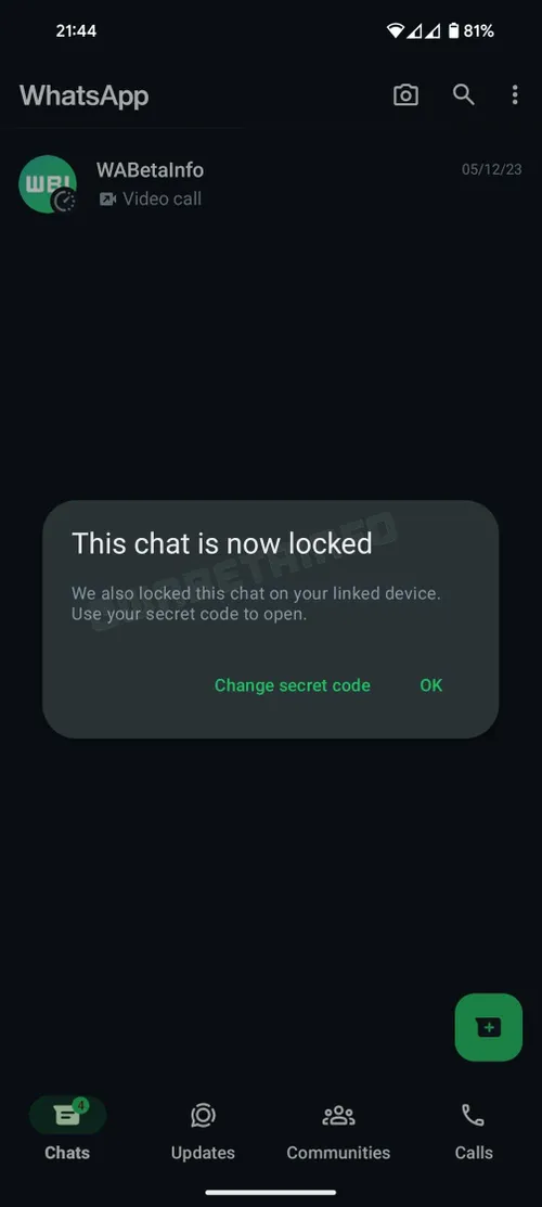 wa chat lock feature linked devices support android
