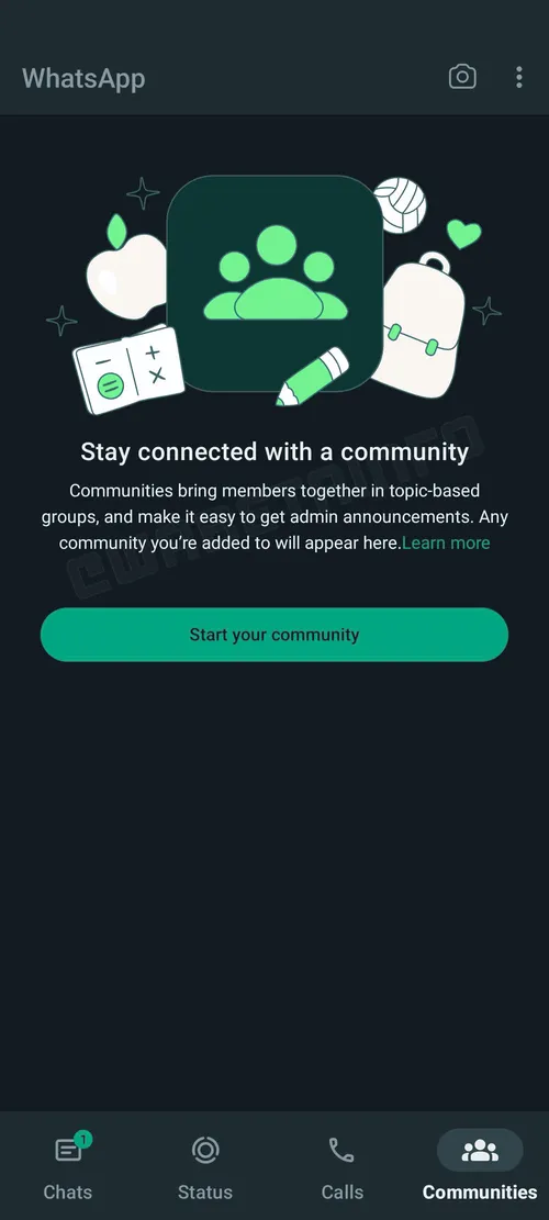wa communities tab new interface android