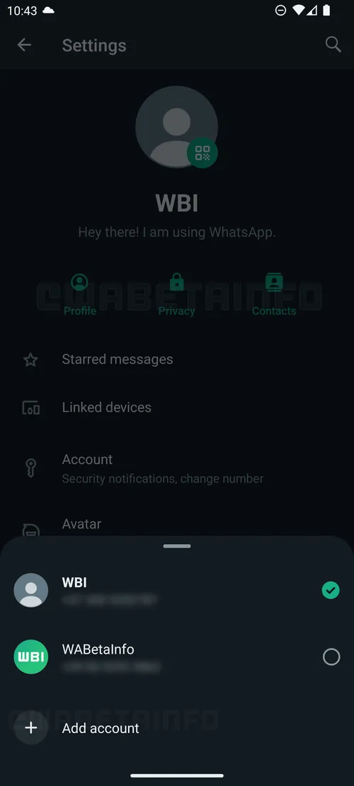 wa multi account feature android
