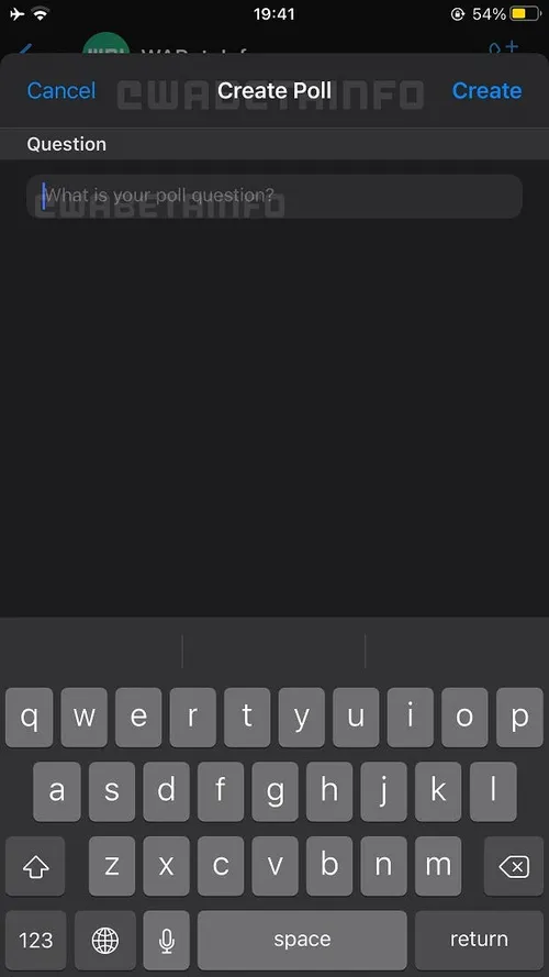 wa poll creation ios
